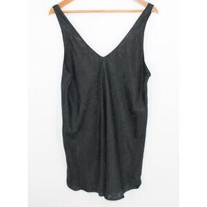 Vintage Black Jacquard Slip‎ Dress 90s Witchy Whimsigoth Party Lingerie Size M